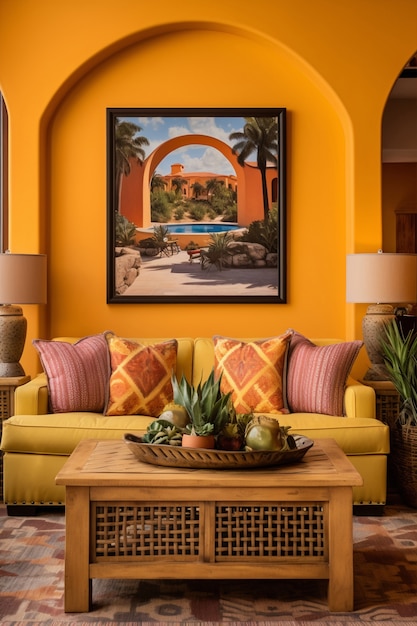 Interior decoration inspired by mexican folklore
