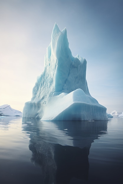 View of iceberg in water